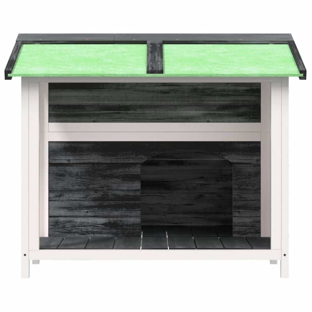 Buda dla Psa z Zadaszeniem 96x87x80,5 cm Drewno Sosnowe Szara – widok 3