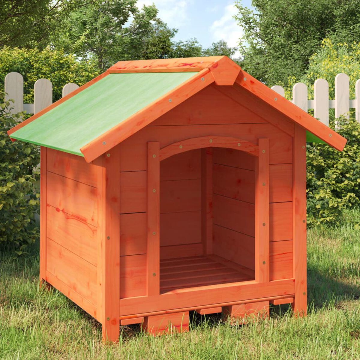 Buda dla Yorka i Małych Ras 65x65x61,5 cm Drewno Sosnowe Brązowa – widok 2