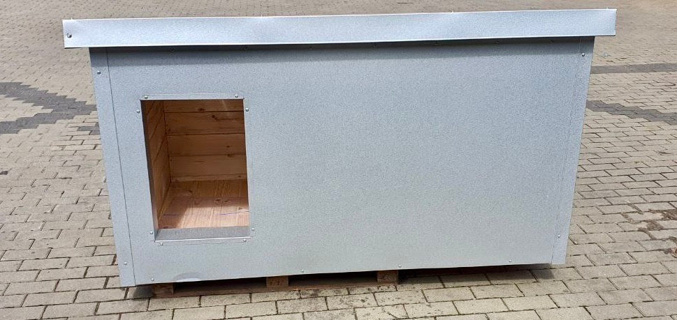 Buda xxl ocieplana – Obita Blachą, Jednospadowa – widok 3