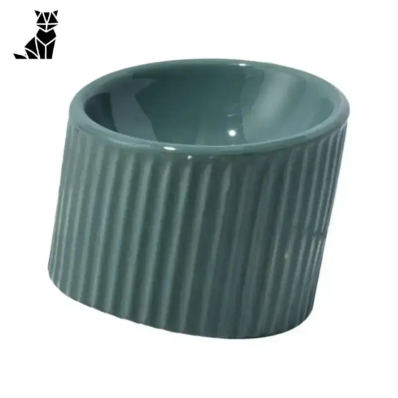 Ceramiczna Miska dla Kota - Elegancki Styl i Komfort żebrowany Turkus Ceramika