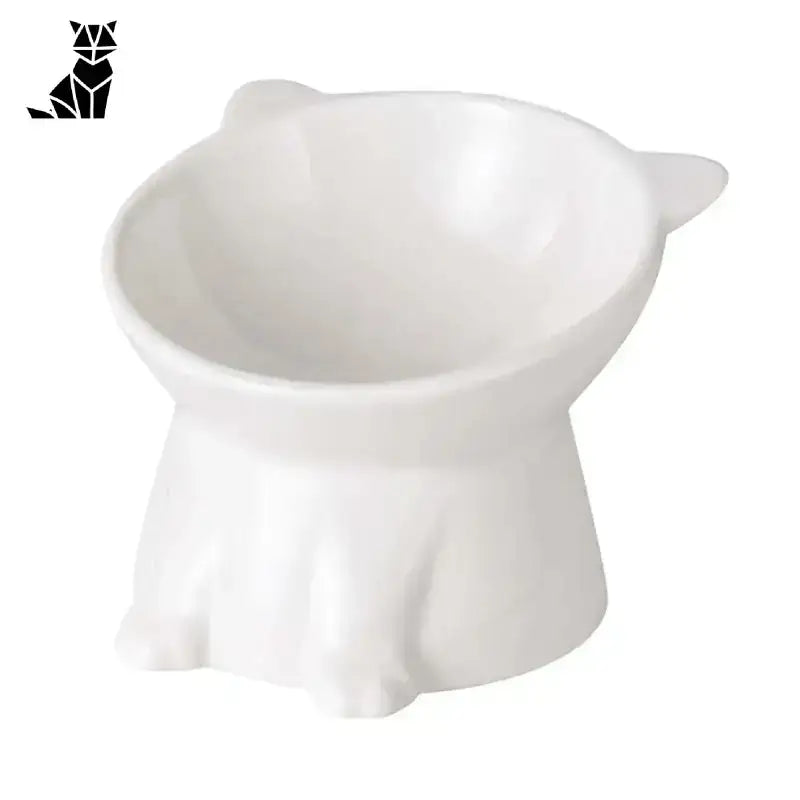 Ceramiczna Miska dla Kota – Styl i Wygoda Biały Biały Ceramika Podwyższony