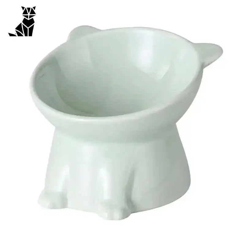 Ceramiczna Miska dla Kota – Styl i Wygoda Zielony Biały Ceramika Zwierzak