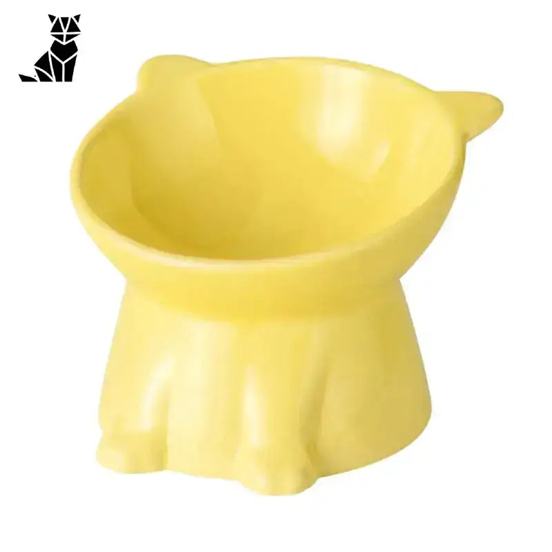 Ceramiczna Miska dla Kota – Styl i Wygoda żółty żółty Ceramika Zwierzak