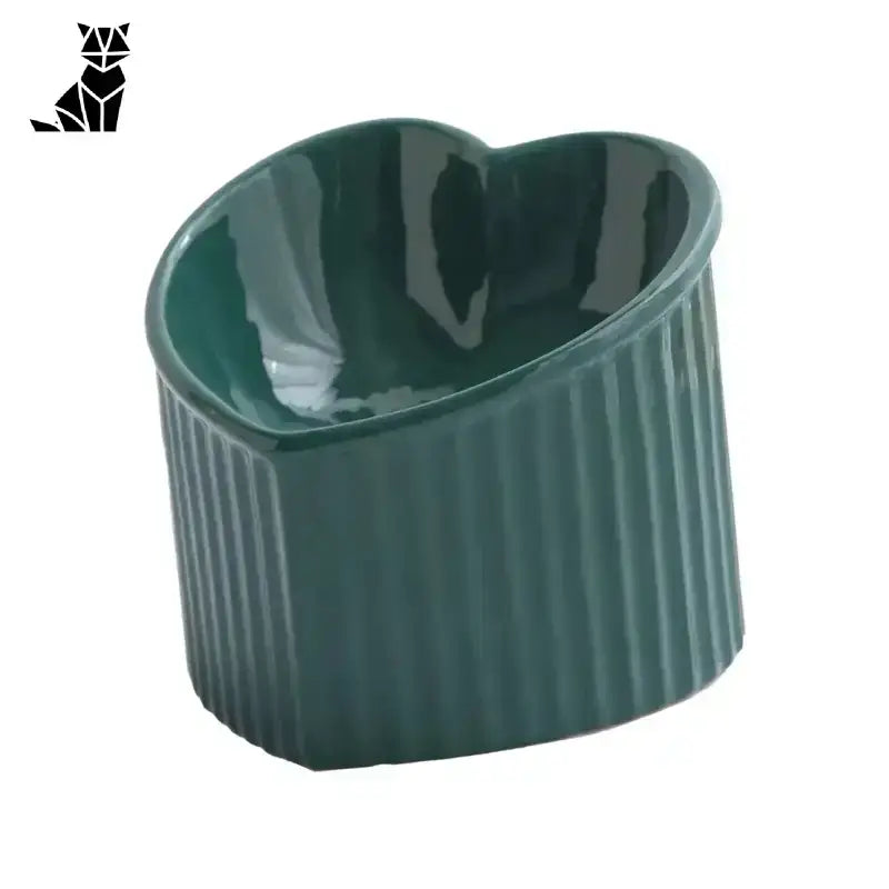 Ceramiczna Miska dla Kota - Stylowa i Funkcjonalna Ciemnozielony Ciemność Zielony Ceramika