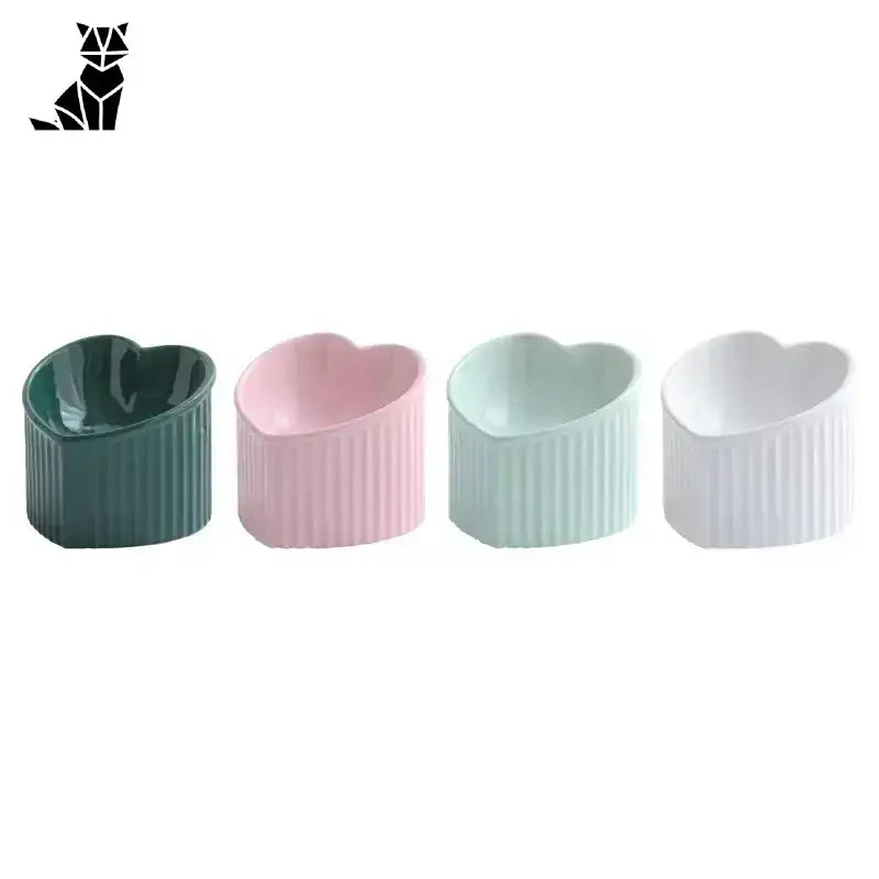 Ceramiczna Miska dla Kota - Stylowa i Funkcjonalna Cztery w Kształcie Serca Ceramika