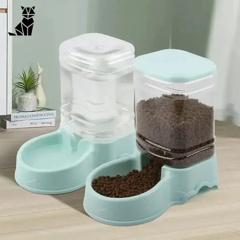 Ceramiczna Miska dla Kota - Zdrowie i Komfort Niebieski / 1x Fontanna do Picia Automatyczny Zwierzak Jedzenie