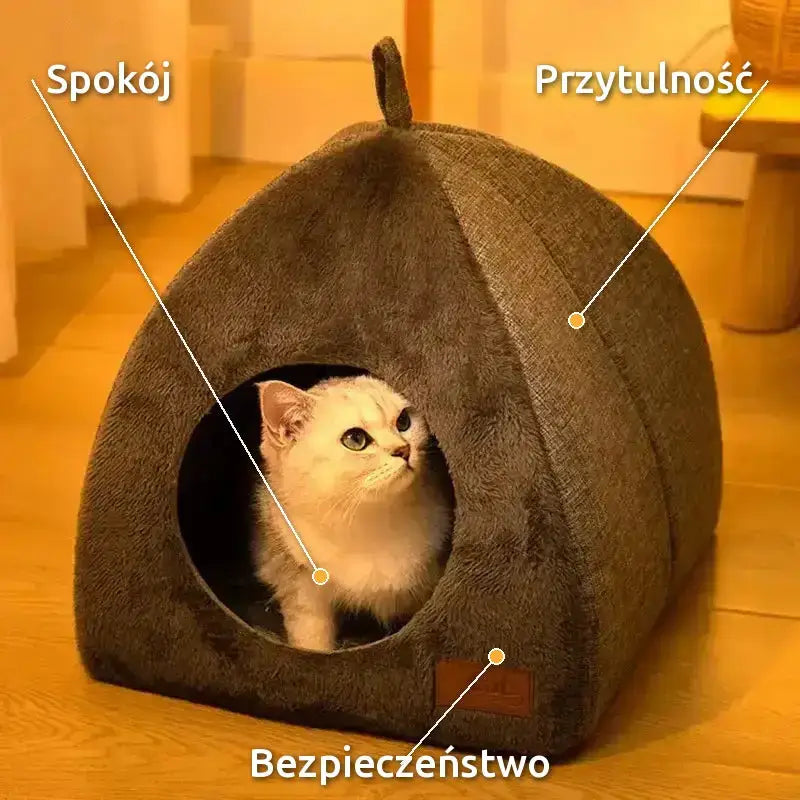 Chatka dla Kota Zamknięta Miękka Legowisko