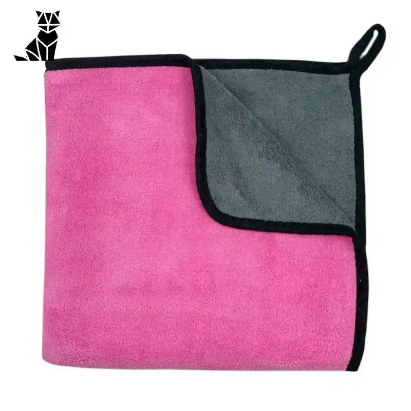 Chłonny Ręcznik z Mikrofibry Szybkoschnący dla Psa Różowy / S(60x30cm) Różowy Szary Mikrofibra