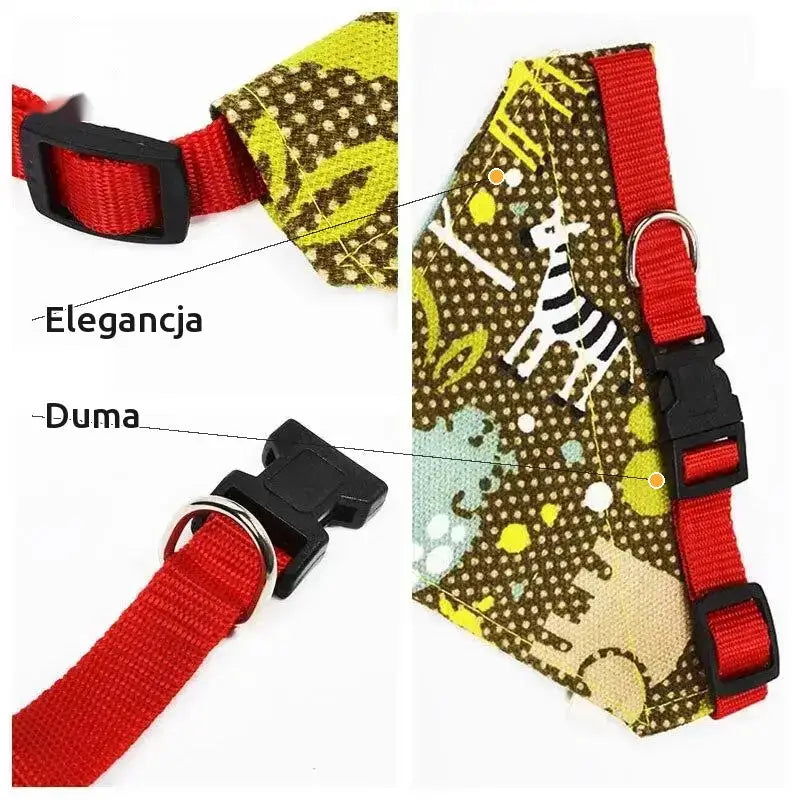 Chusta dla Kota Regulowana Bawełniana Stylowa