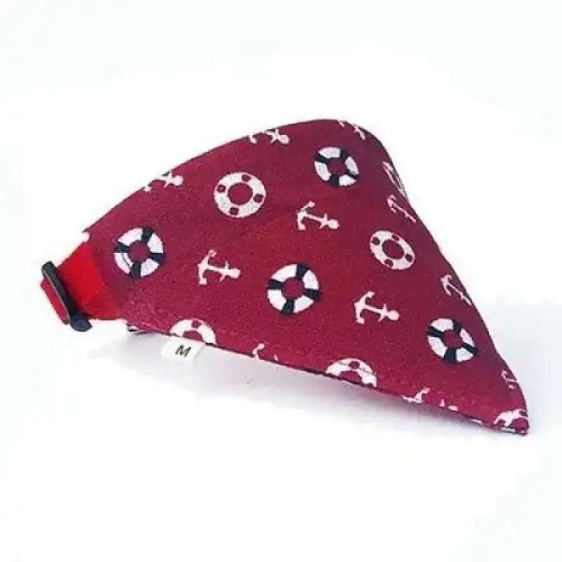Chusta dla Kota Regulowana Bawełniana Stylowa Czerwony Zwierzak Bandana