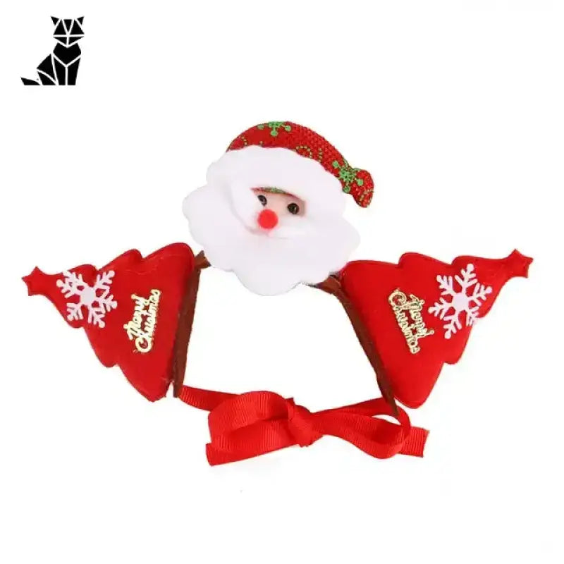 Czapka świąteczna dla Kota Miękka Wygodna Styl 5 / s (czat) Czerwony święta Opaska