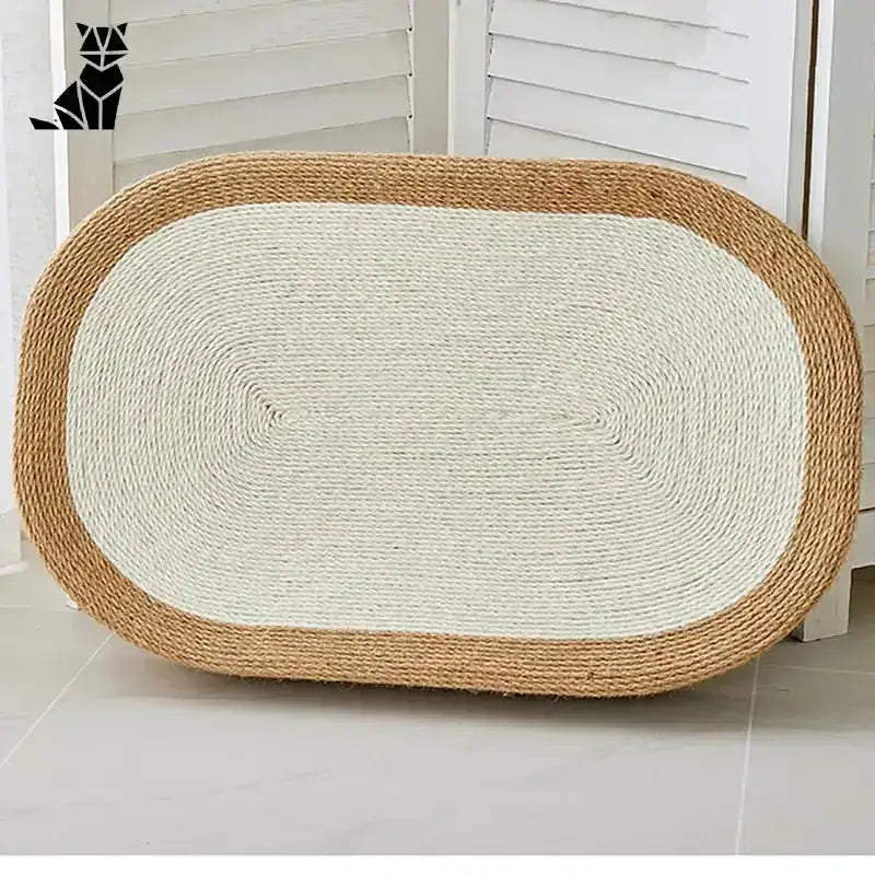 Deska do Drapania dla Kota Sizalowa Designerska Owalny Kot Mata