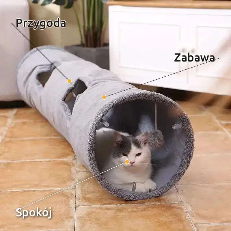 Długi Tunel dla Kotów Miękki z Piłką Tytuł Domyślny