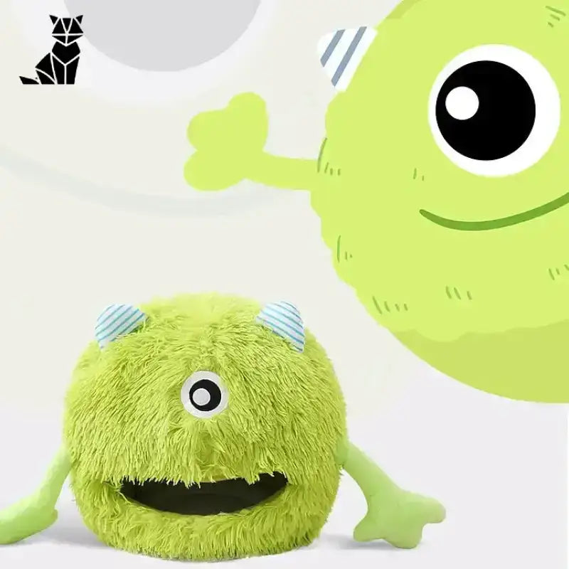Domek dla Kota Pluszowy Miękki i Ciepły Puszysty Limonkowo-zielony Jednooki