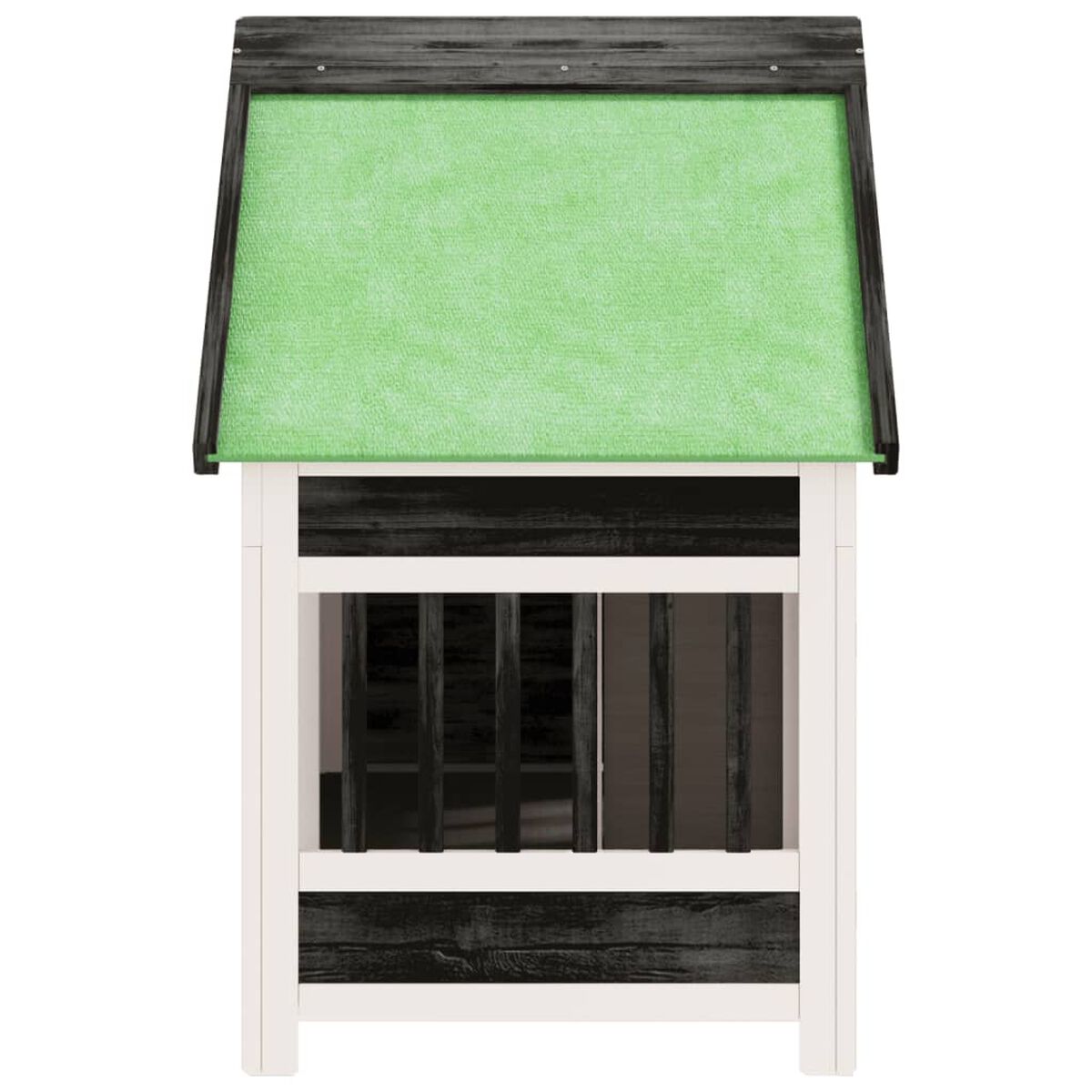 Domek dla Psa Drewniany z Okienkiem 96x60,5x87 cm Szary – widok 5