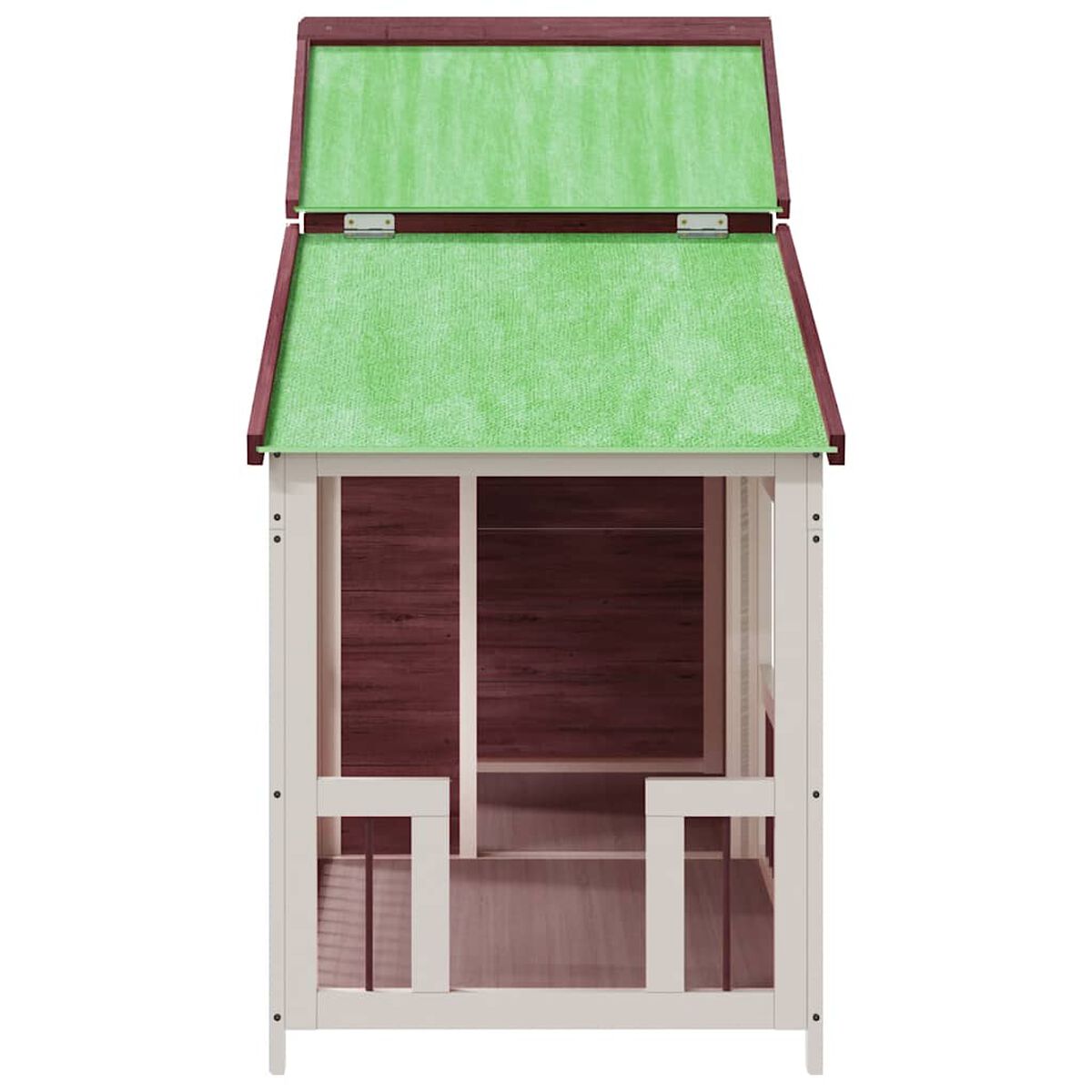 Domek dla Psa do Ogrodu z Werandą 143x60,5x109 cm Kolor Mokka – widok 4