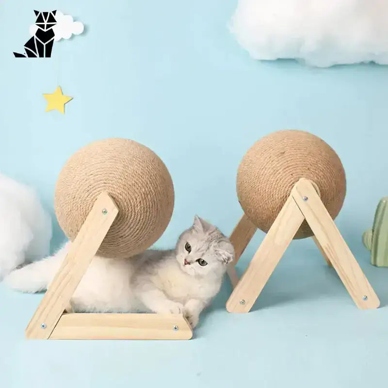 Domek z Drapakiem dla Kota Pełen Zabawy Kot Piłki Wykonany