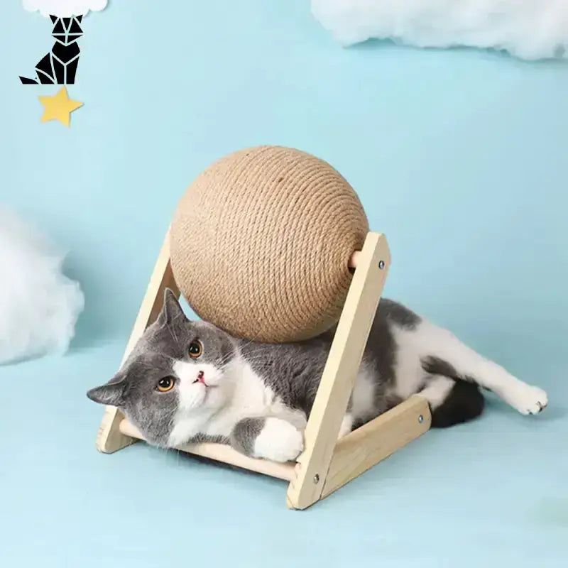 Domek z Drapakiem dla Kota Pełen Zabawy Kot Zabawka Owinięty Liną