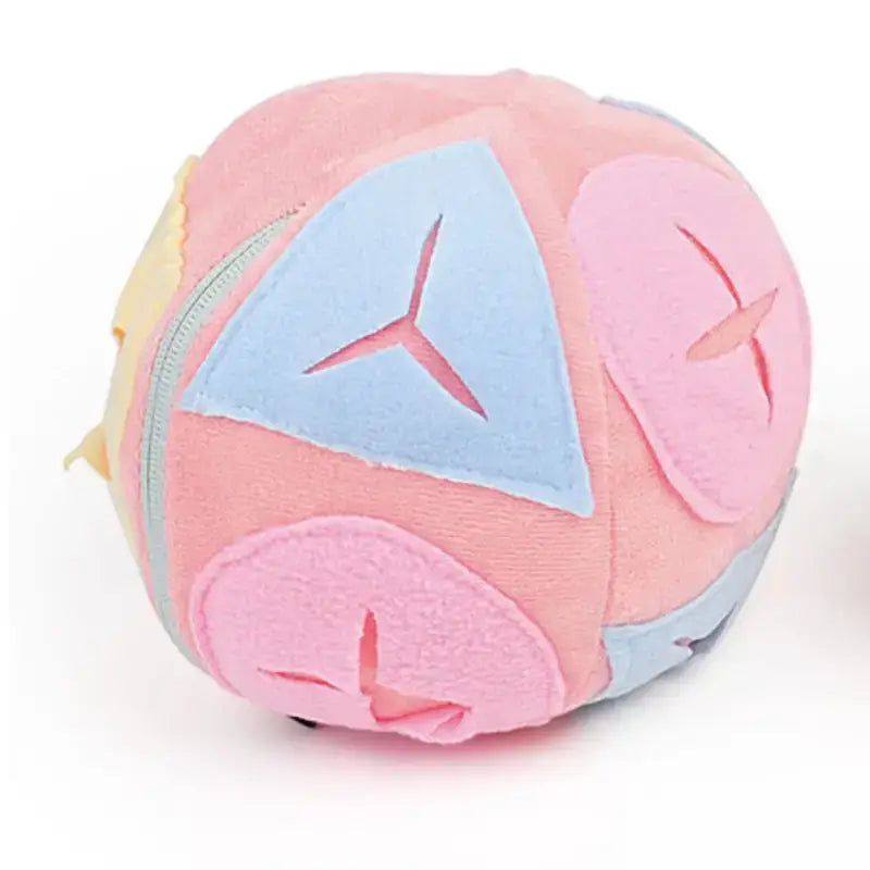 Dozownik Karmy z Piłką dla Psa - Zabawa i Zdrowie Róża Miękki Tkanina Zwierzak