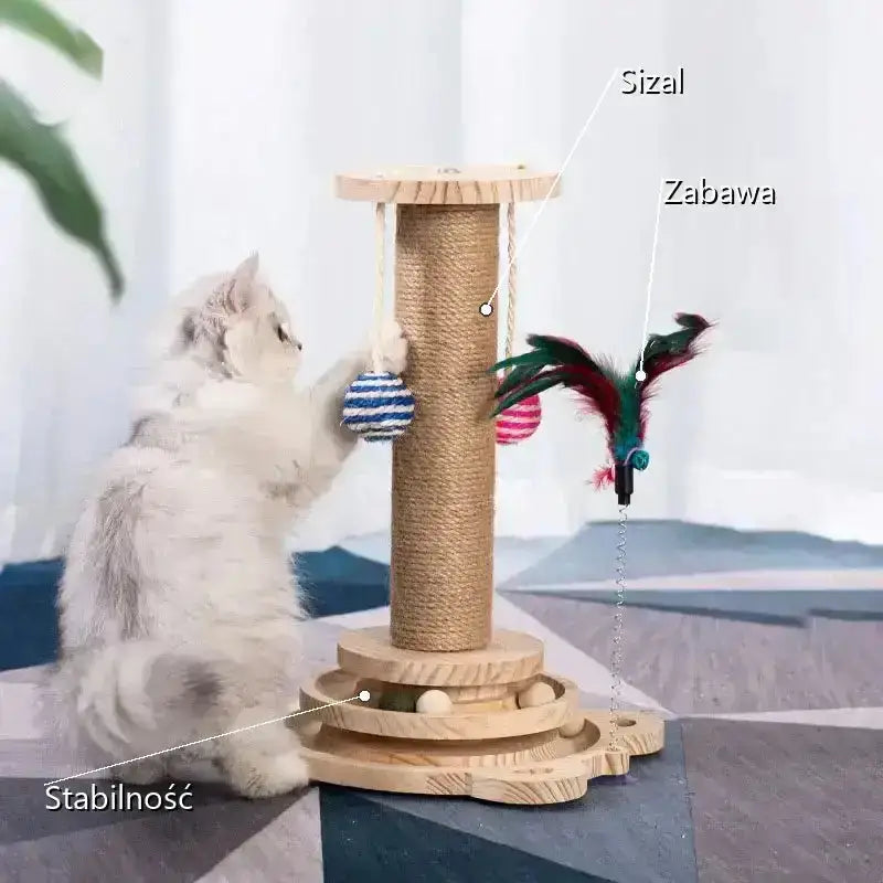 Drapak dla Kota Słupek Stabilny Sizalowy