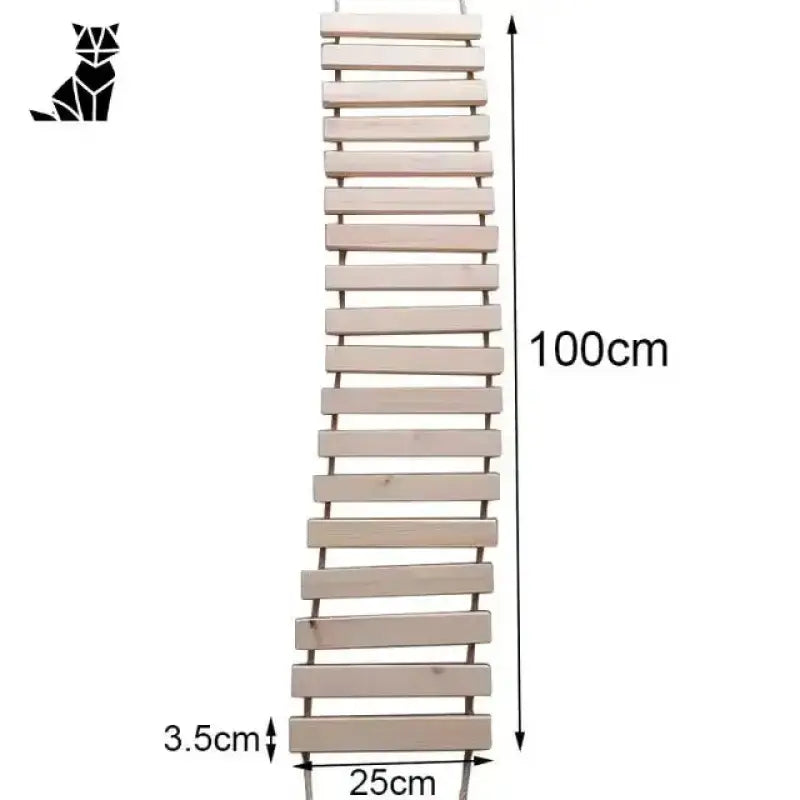 Drapak Mocowany do ściany Sizalowy dla Kota Skala 100 Cm Drewniany Drabina Zabawka
