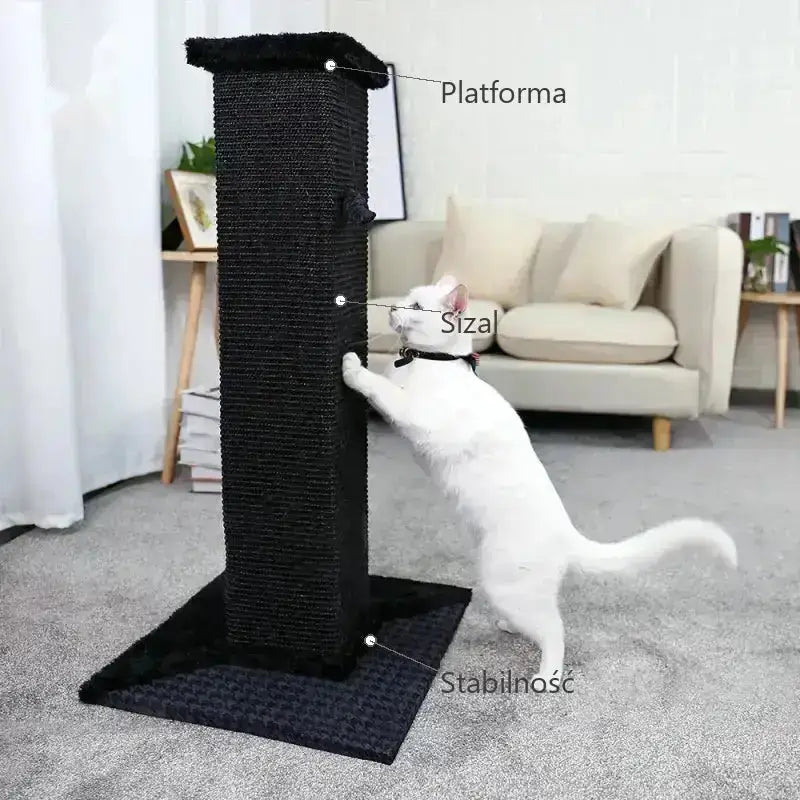 Duży Drapak dla Kota Dwupoziomowy z Legowiskiem
