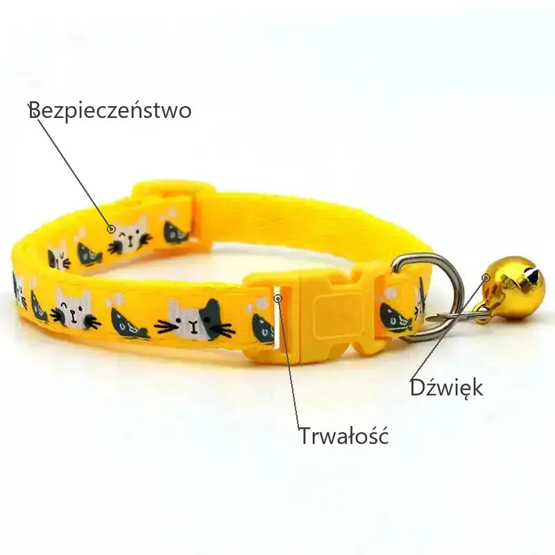 Dzwoneczek dla Kota Elegancki z Delikatnym Dźwiękiem żółty
