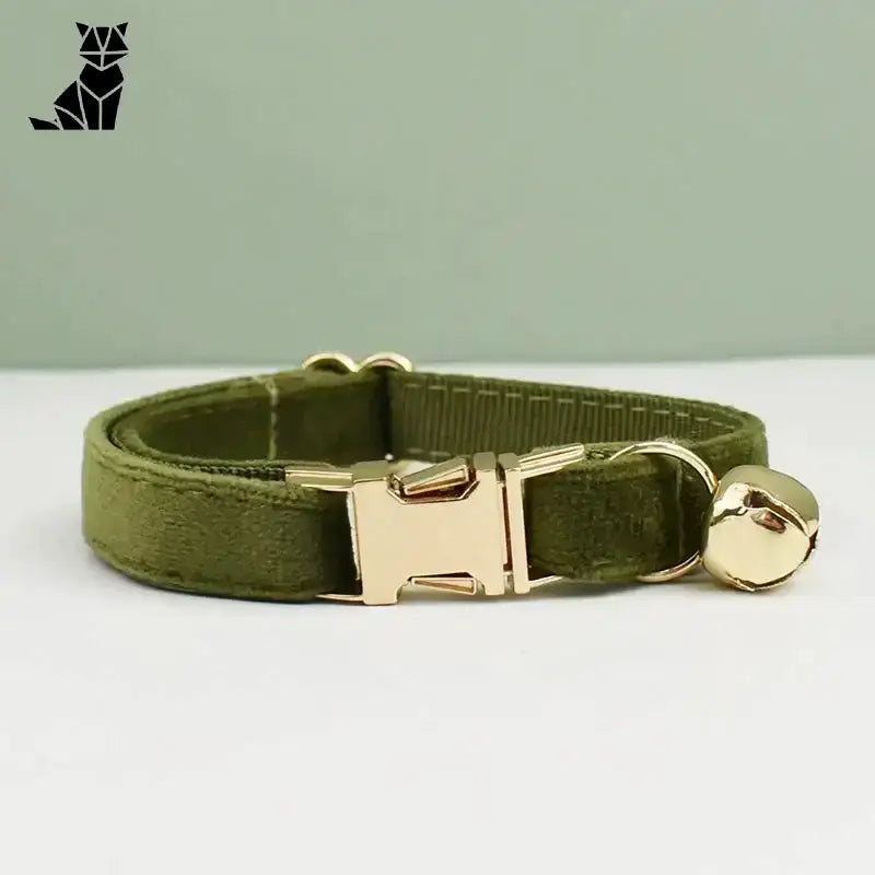 Ekskluzywna Obroża dla Kota z Aksamitu 20-32cm / f