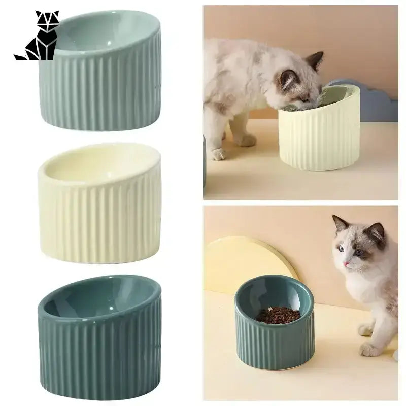 Elegancka Miska dla Kota Ceramiczna na Stojaku Ceramika Zwierzak Miski