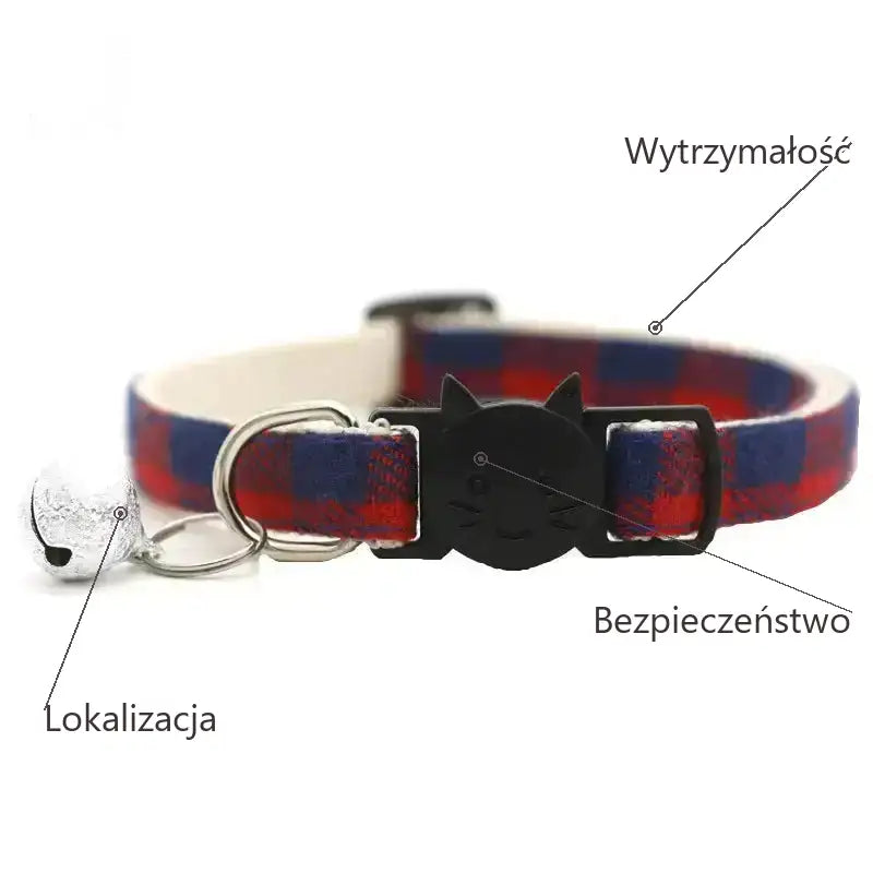 Elegancka Obroża dla Kota Stylowa z Dzwoneczkiem