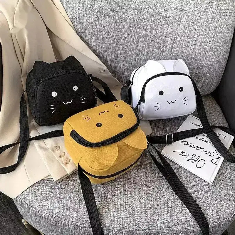 Elegancka Torba na Ramię z Kotem Kreskówkowym