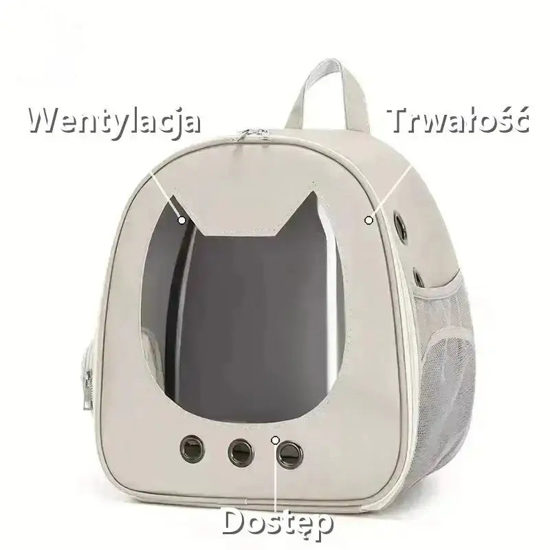 Elegancki Plecak Transportowy Wentylowany dla Kota