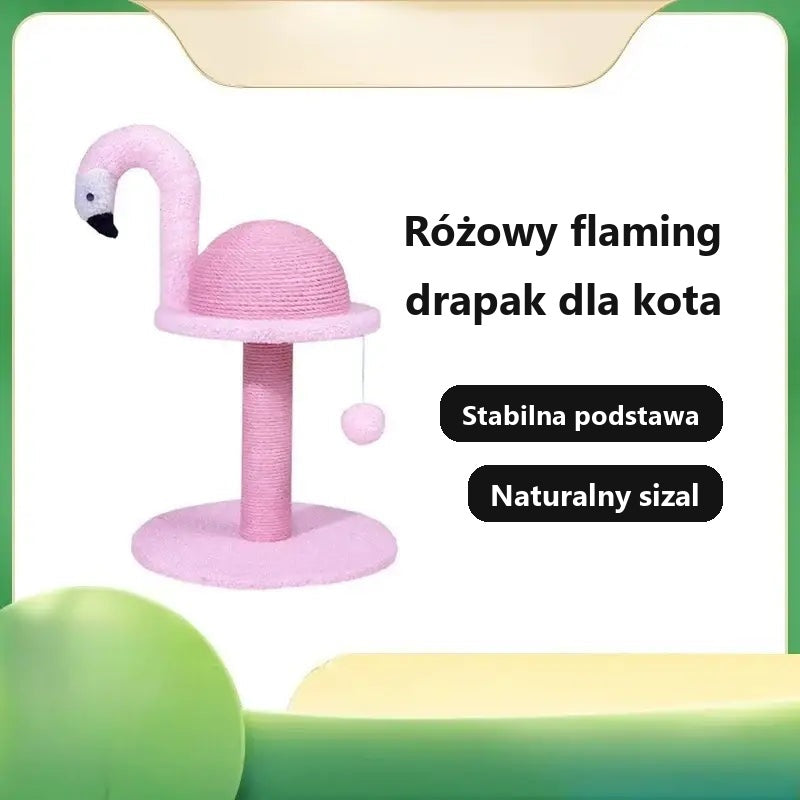 Flaming Dekoracja Drapak dla Kota Stylowy Różowy