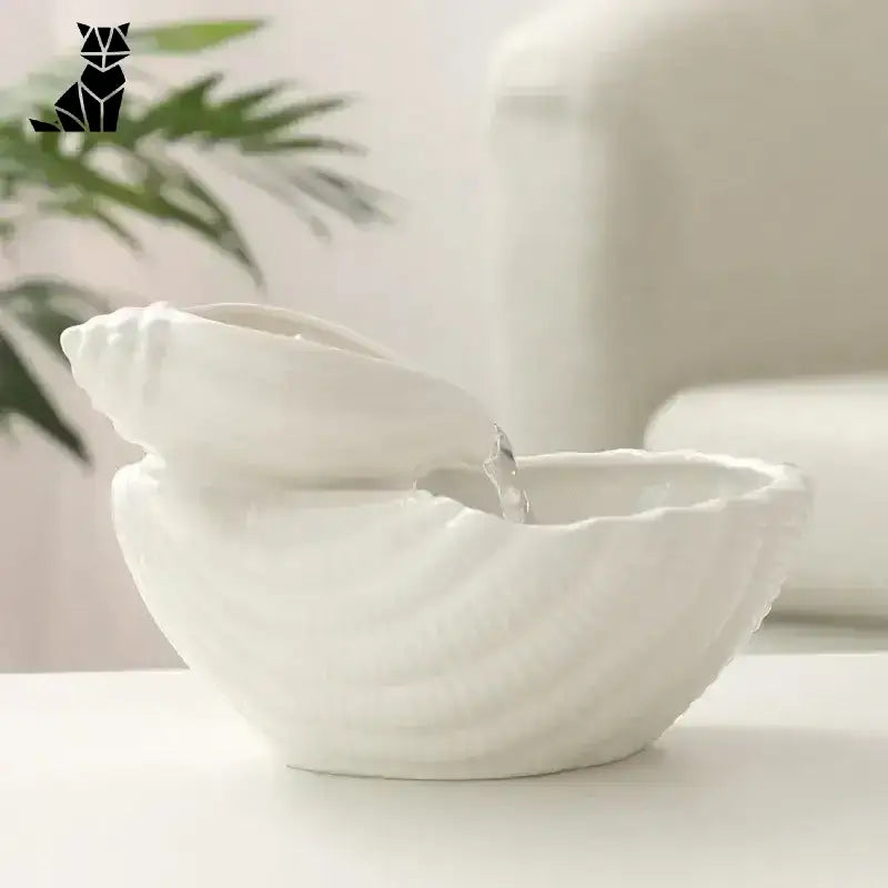 Fontanna Ceramiczna dla Kota z Regulacją Przepływu Biały