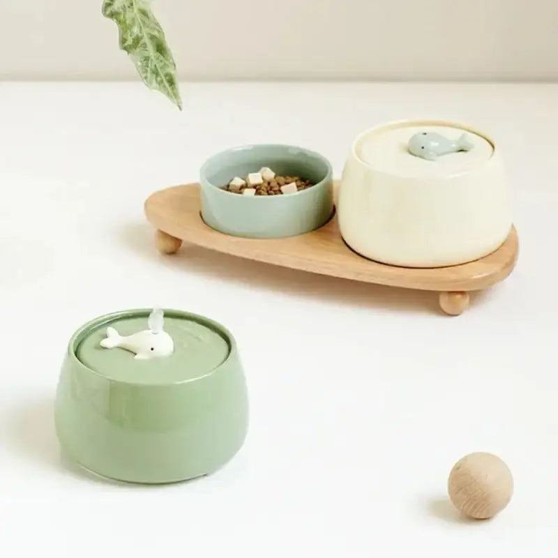 Fontanna dla Kota Ceramiczna z Regulacją Przepływu