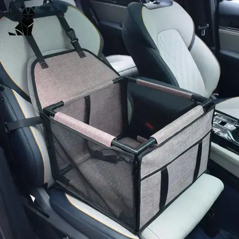 Fotelik dla Kota do Samochodu – Bezpieczna Podróż Kawiarnia Składany Szary Tkanina