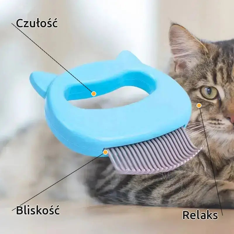 Grzebień dla Kota Masujący Pielęgnacyjny 1 Grzebień dla Kota / Niebieski