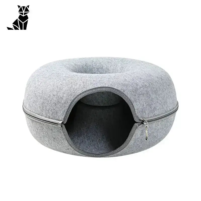 Idealna Buda dla Ktka – Komfort i Bezpieczeństwo Szary Odczuwalny w Kształcie Pączka