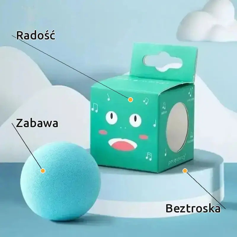 Inteligentna Piłka dla Kota – Zabawa i Ruch Niebieski