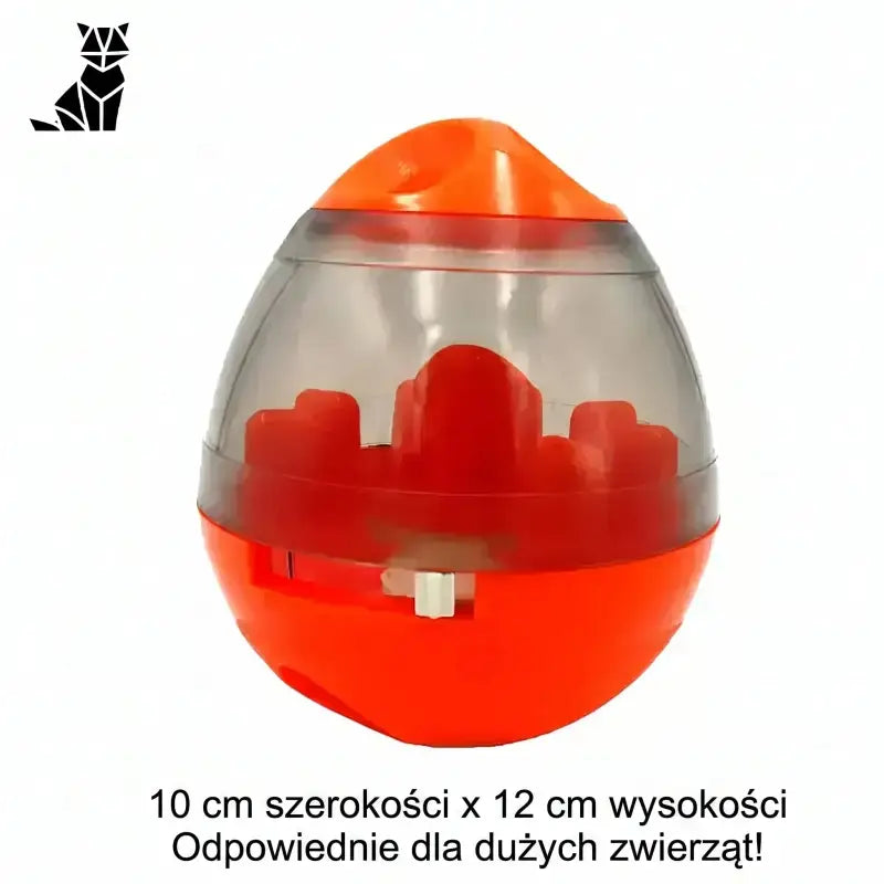 Interaktywna Piłka dla Psa z Funkcją Edukacyjną Jajko 12 Cm – Pomarańczowe, dla Dużych