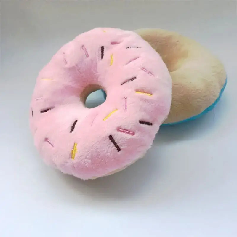 Interaktywny Pluszowy Donuts Zabawka dla Psa Różowy Różowy w Kształcie Pączka Plusz