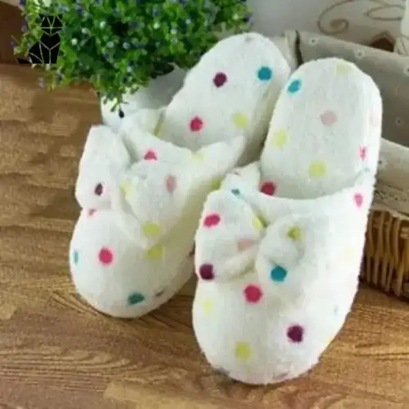 Kapcie Damskie Domowe Idealne na Chłodne Dni Biały / 36 Para Biały Plusz