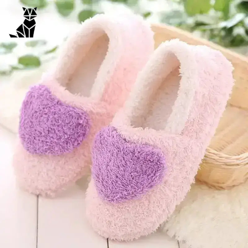 Kapcie Damskie Wkładane z Miękkim Wnętrzem Fioletowy / 35 Para Puszysty Różowy