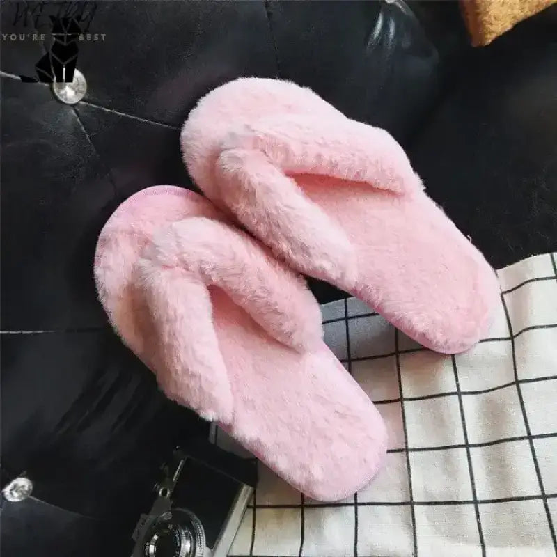 Kapcie Japonki Damskie – Styl i Komfort na co Dzień Para Różowy Puszysty