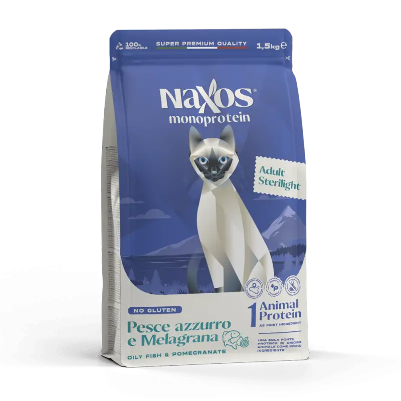 Karma dla Kota po Sterylizacji - Monobiałkowa Ryba z Granatem 1,5kg | Naxos