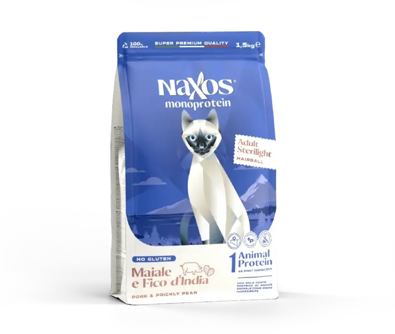 Karma dla Kota po Sterylizacji - Monobiałkowa Wieprzowina z Opuncją 1,5kg | Naxos