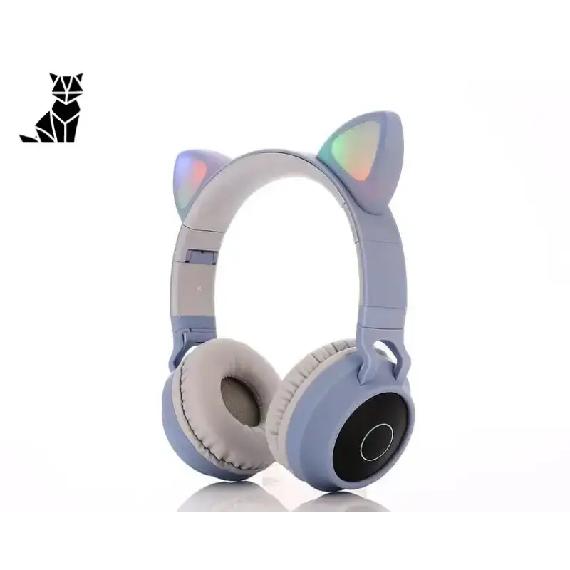 Kask z Kocimi Uszami Bluetooth Bezprzewodowy Niebieskie Niebo światło Fioletowy Nauszny