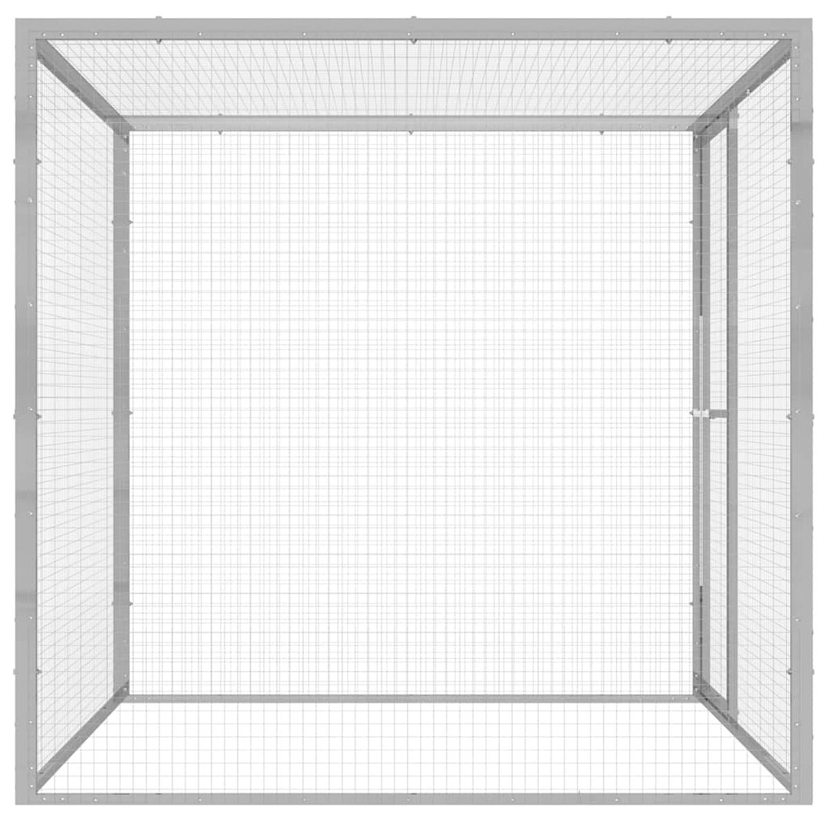 Klatka dla Kota na Zewnątrz 1,5 x 1,5 x 1,5 m Stal Ocynkowana – widok 2