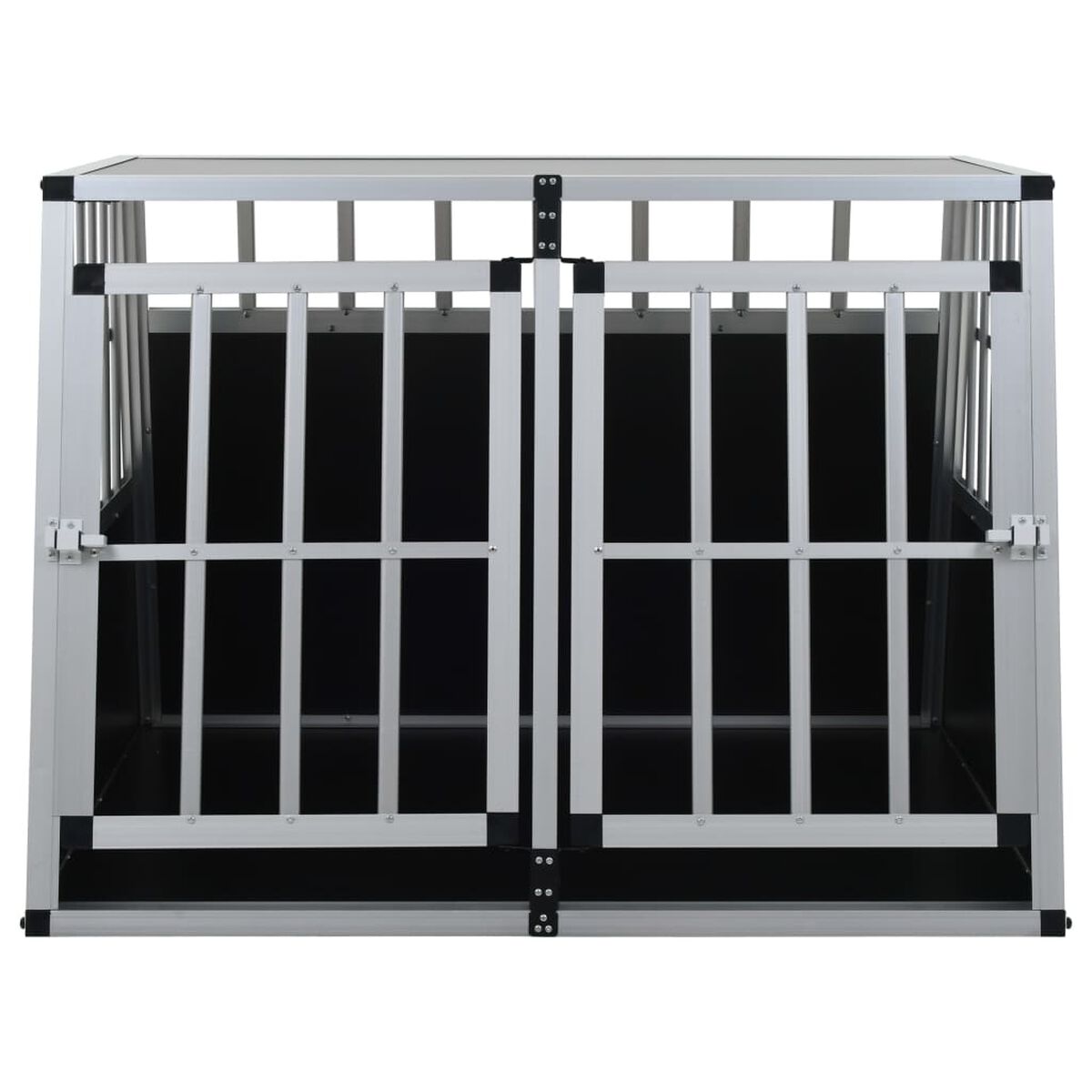 Klatka Transportowa dla Psa do Samochodu 94x88x69 cm Aluminium Podwójne Drzwi – widok 3