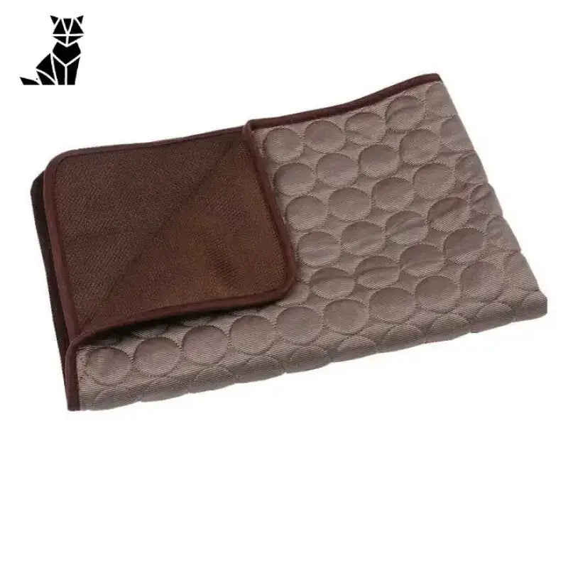 Koc Chłodzący dla Kota na Upalne Dni Kawiarnia / Xs-30x40cm Brązowy Beż Pikowany